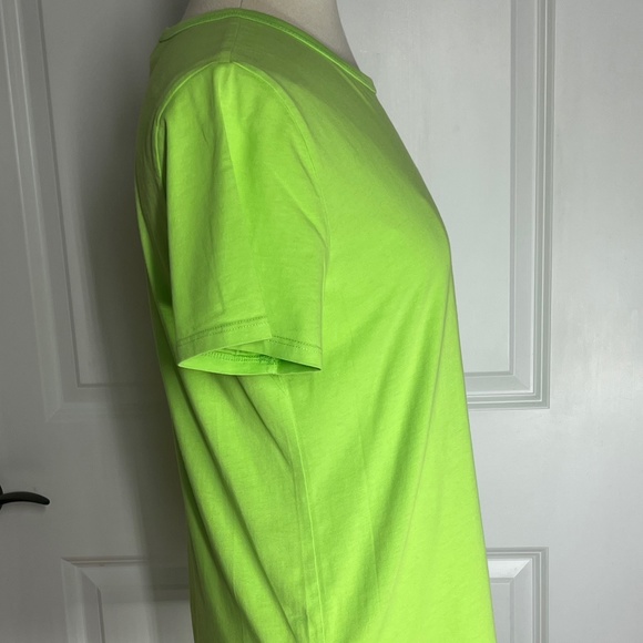 LRL Lauren Active, Size Large, Bright Green, White Monogramed Short Sleeve - Picture 5 of 6